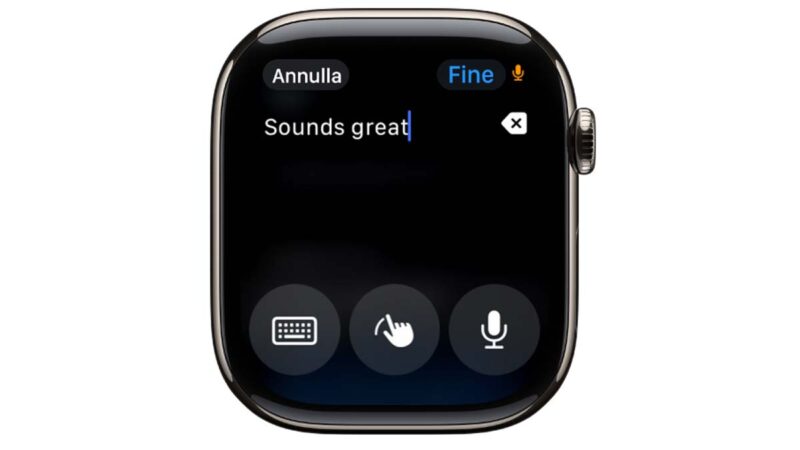 Come inserire testo su Apple Watch